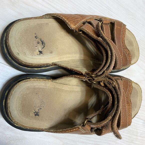 Vintage Dr. Martens Dune Fisherman Y2K Leather Chunky Sole Platform Sandals Sz 9 - Picture 8 of 11